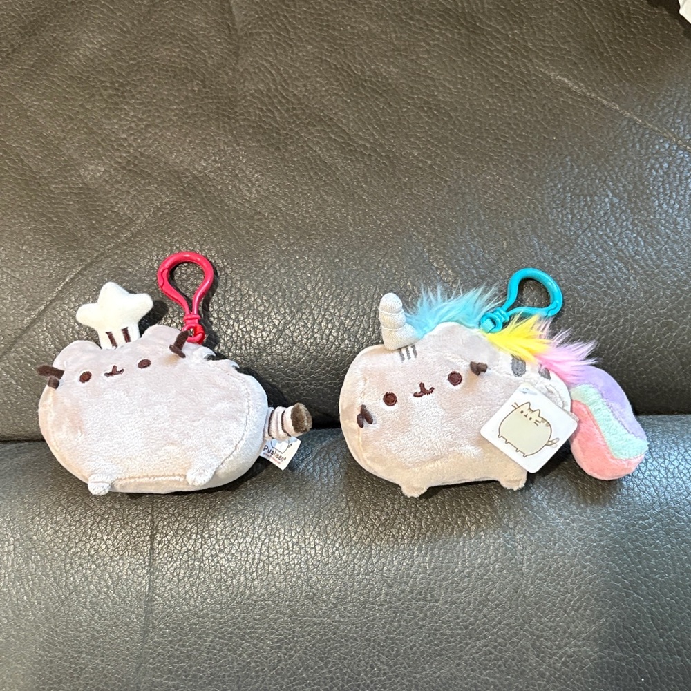 Pusheen plush set of two kitty’s with key ring